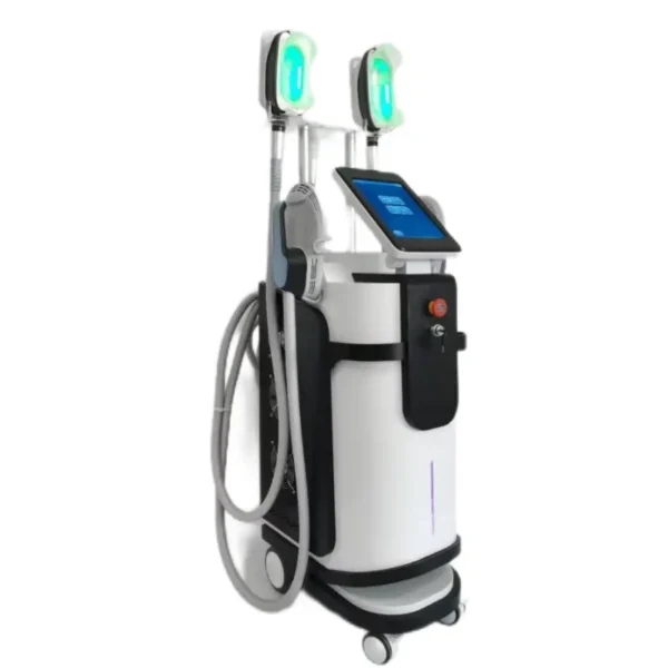 3-in-1 EMS Sculpt, RF, and Cryolipolysis machine for full-body contouring.