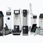 Aesthetic laser machines for beauty clinics including hair removal, skin rejuvenation and tattoo removal systems