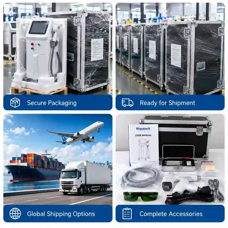 Aesthetic equipment protective packaging, flight cases, international shipping and accessories